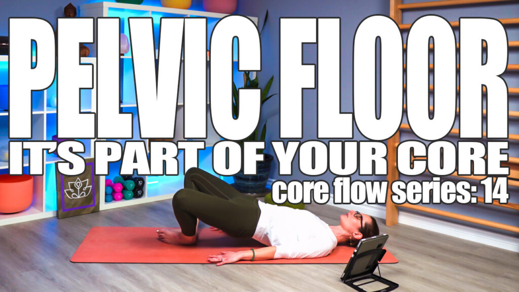 Carole Carter from Living Lotus Online on a yoga mat demonstrating bridge pose variation Setu Bandha Sarvangasana