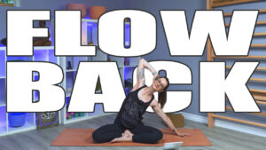 Vinyasa Yoga for spinal health demonstration by Carole Carter from Living Lotus Online demonstrating