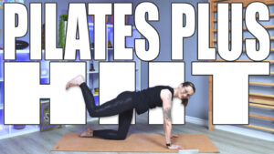 HIIT Pilates exercises demonstrated by Carole Carter in the Living Lotus Online Studio