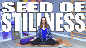 Carole Carter demonstrating Yin Yoga in the Living Lotus Online studio