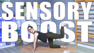 Carole Carter demonstrating HIIT Yoga in the Living Lotus Online studio