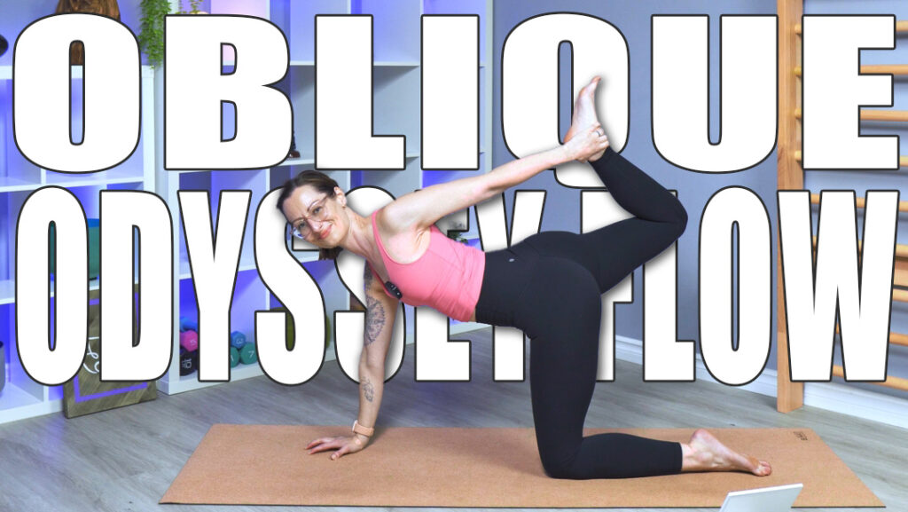 Carole Carter demonstrating Core Flow Vinyasa Yoga in the Living Lotus Online studio.