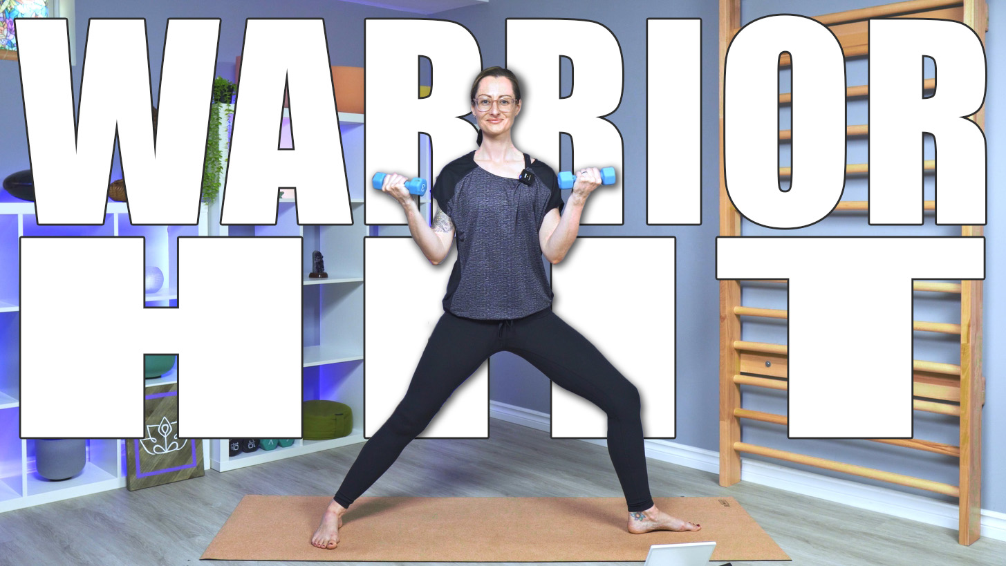 HIIT Yoga demonstrated by Carole Carter in the Living Lotus Online studio.