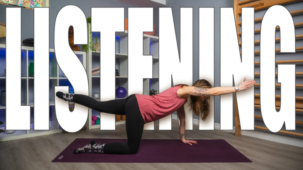 In this practice, you’ll learn to notice the early signs of stress: restlessness, tightness, or fatigue, so you can respond with awareness rather than reacting on autopilot. The focuses on tracking your energy shifts and understanding how your nervous system communicates with you. You’ll move through gentle cross-body movements, flowing sequences, and soft balance poses, all designed to help you tune in and stay present in your body.